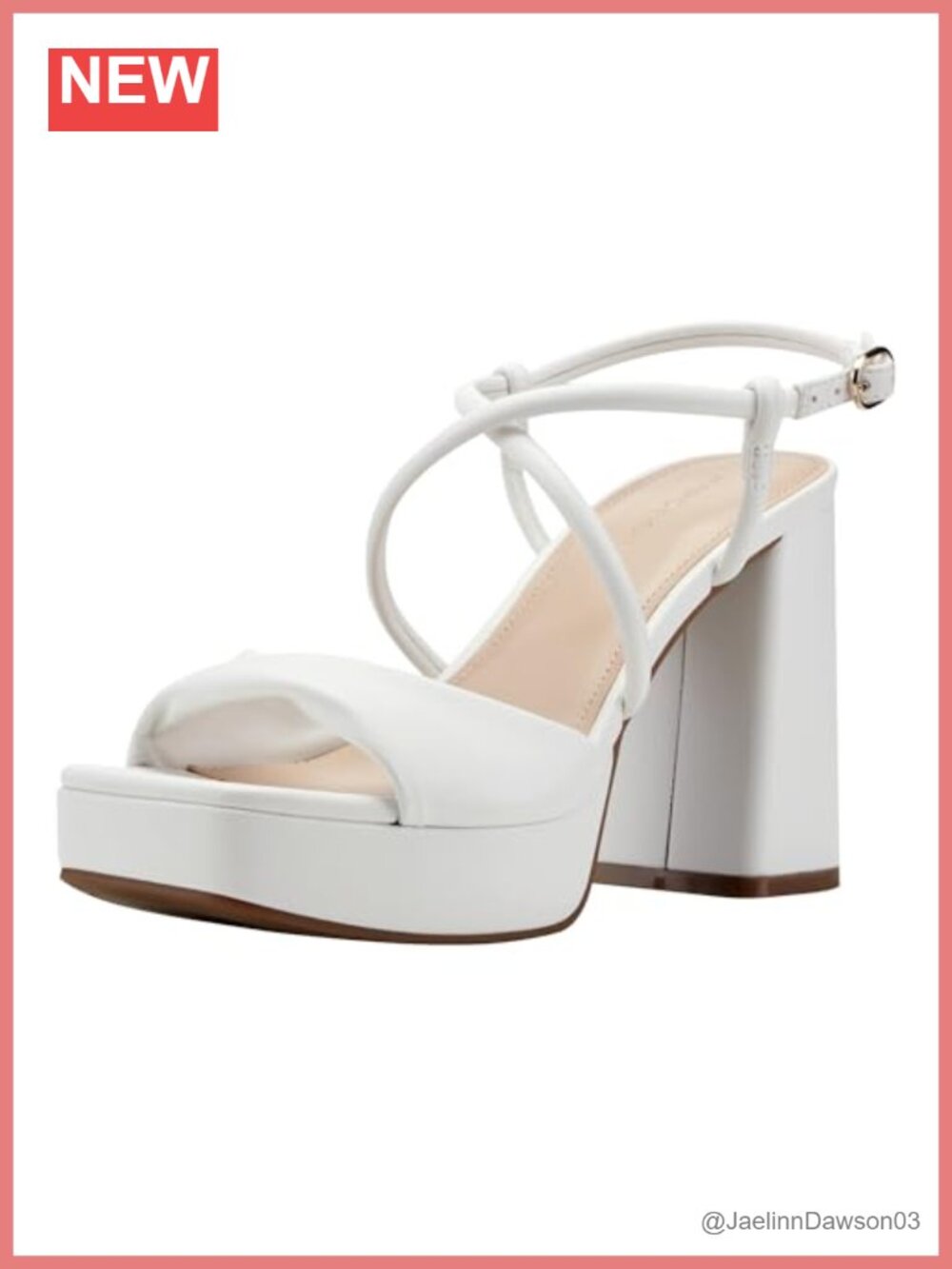 Faux Leather Heeled Sandals Women Open Toe Block Heel Ankle Strap